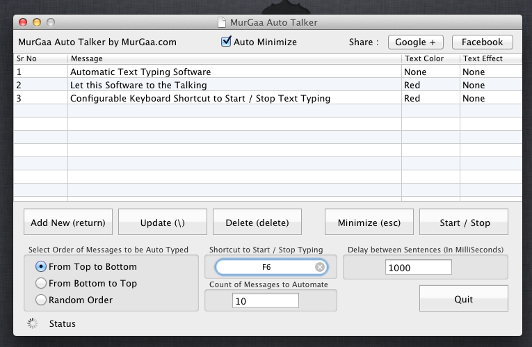 Macintosh Automatic Text Typing Utility