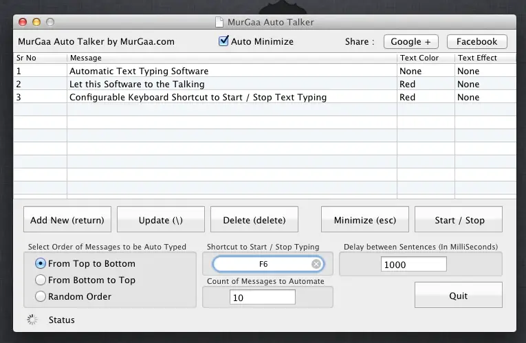 Macintosh Automatic Text Typing Utility