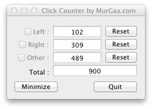 Count Mouse Clicks on Mac OS X with Click Counter Software Utility