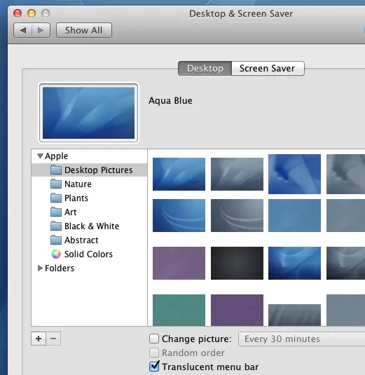 View / Configure Desktop Background of Mac OS X