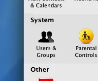 Mac Users & Groups in System Preferences
