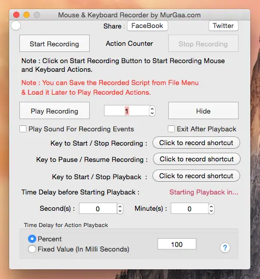 Mouse Recorder for Mac OS X