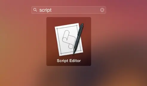 Launch Script Editor from launchpad