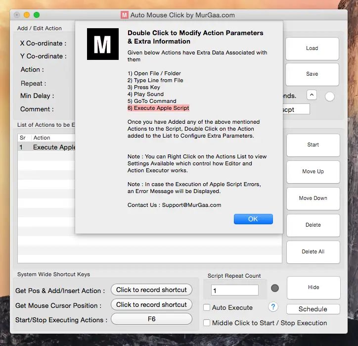 Select Apple Script File in Macro Editor